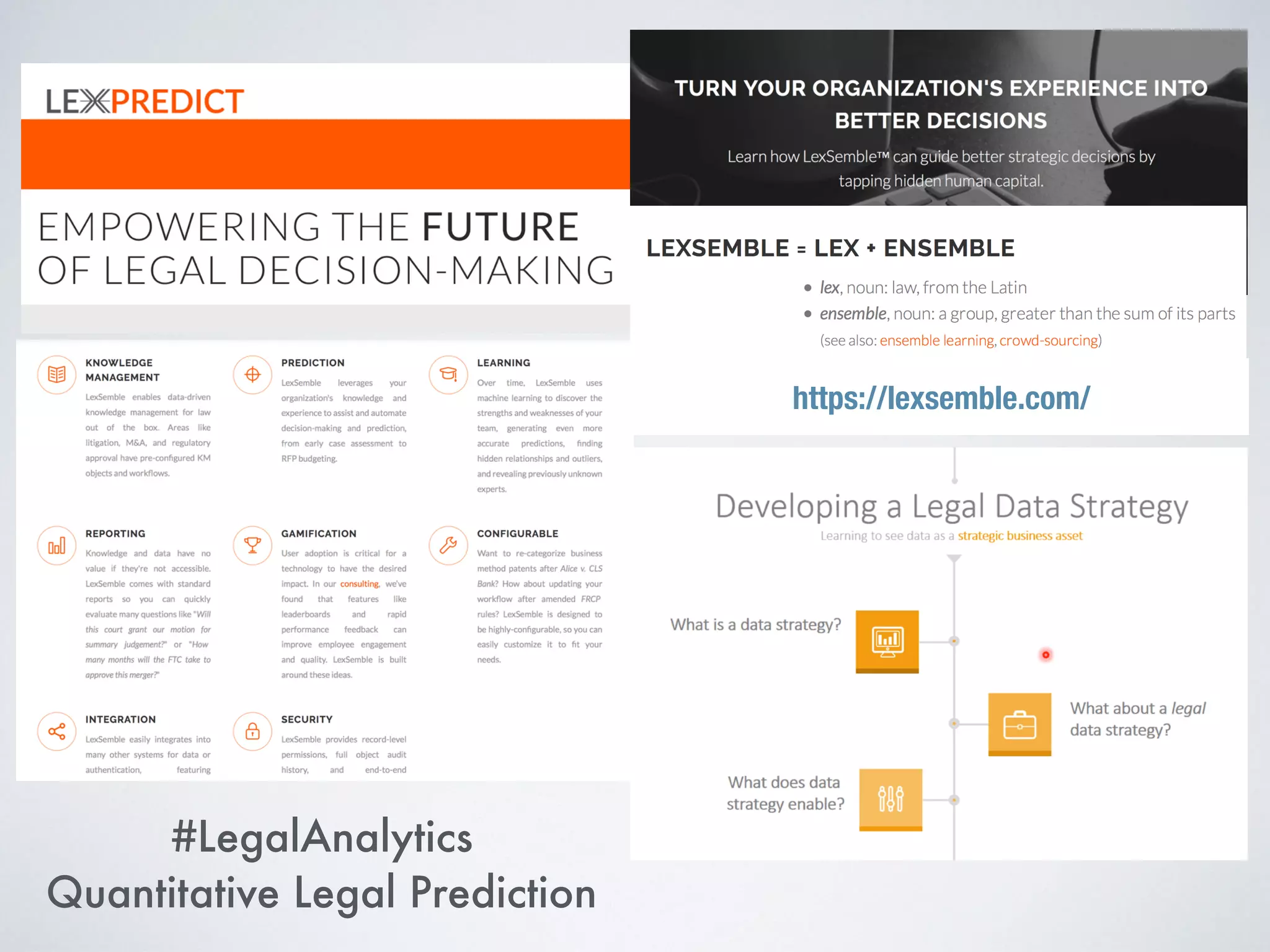 #LegalAnalytics
Quantitative Legal Prediction
https://lexsemble.com/
 
