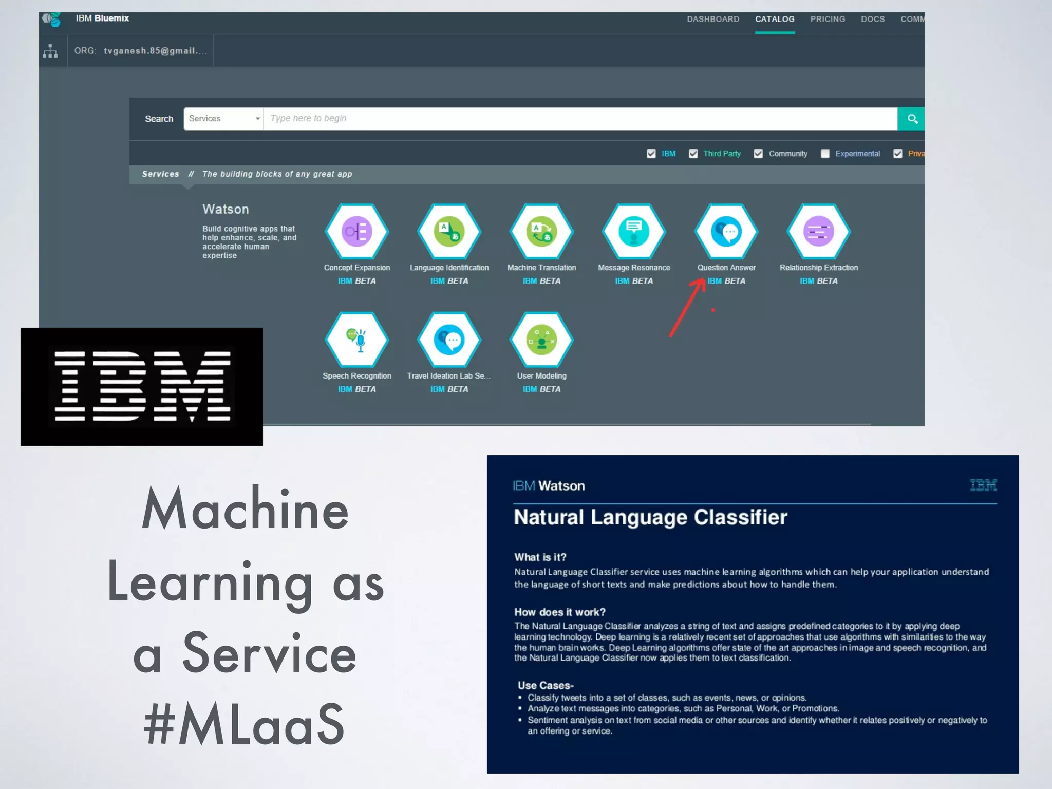 Machine
Learning as
a Service
#MLaaS
 