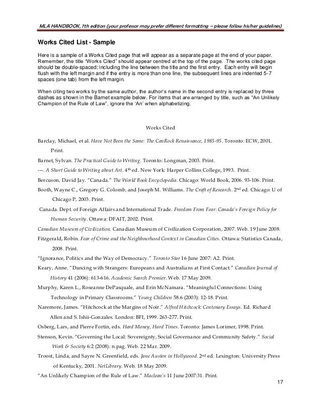 Mla guide for writers of research papers