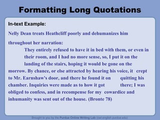 Purdue Owl Long Quotes Mla By Purdue Owl