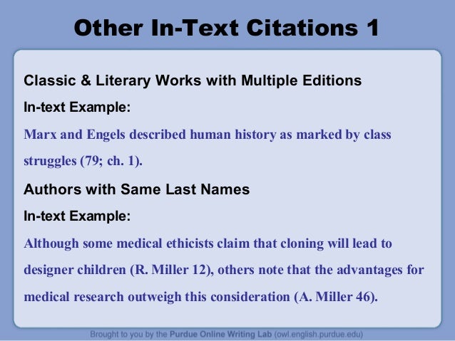 purdue owl in text citations for websites