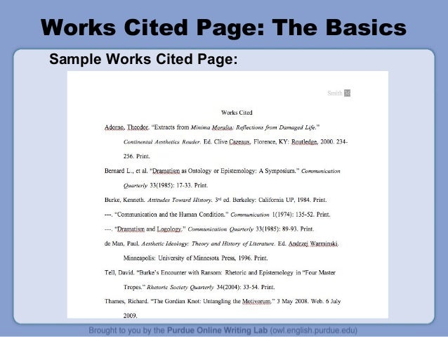 Mla formatting and style guide   the owl at purdue