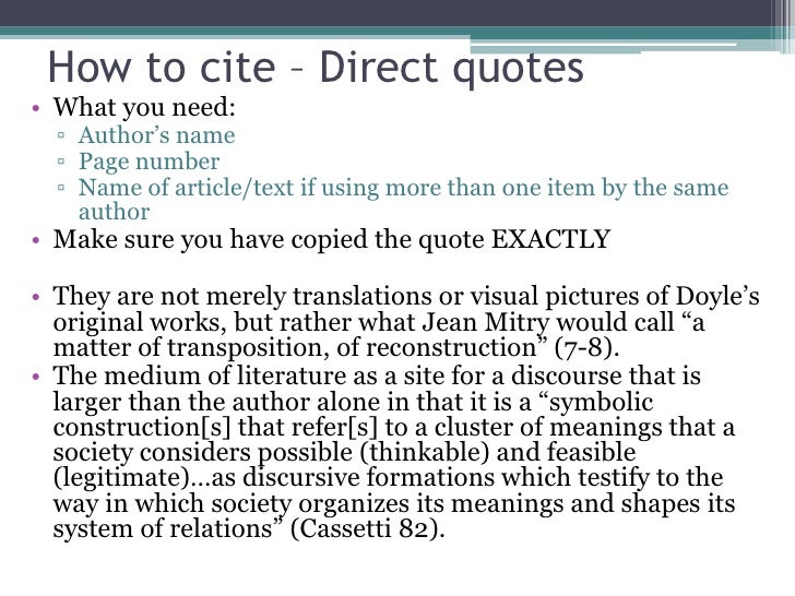 Mla Citation Indirect Quotes