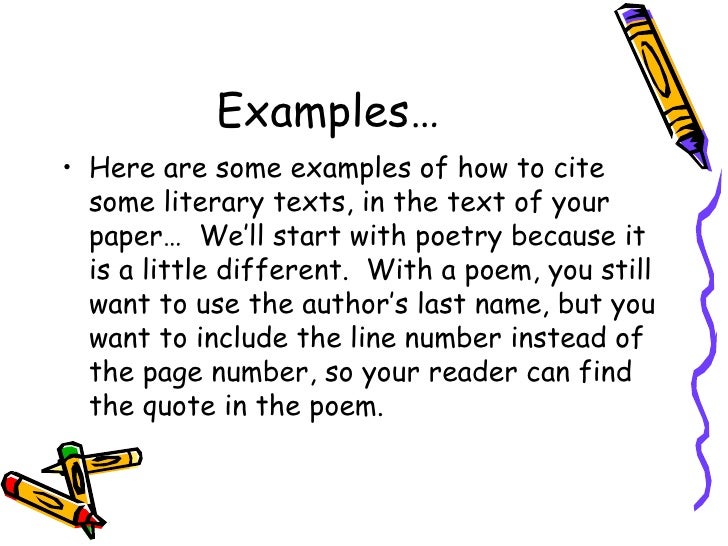 mla citations mla cite poetry