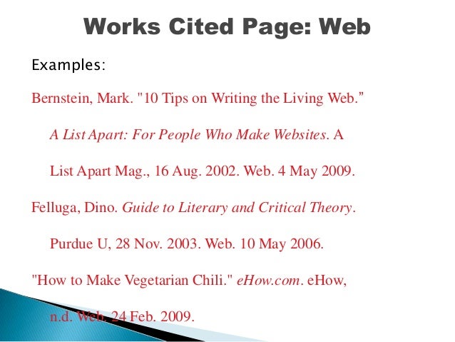 mla citations how to create a works cited page