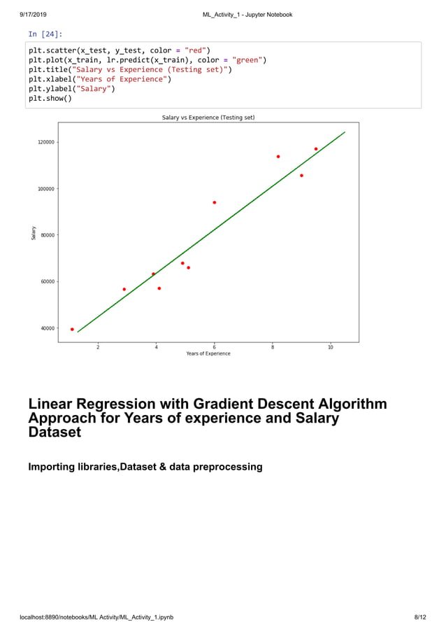 Linear Regression (Machine Learning) | PDF