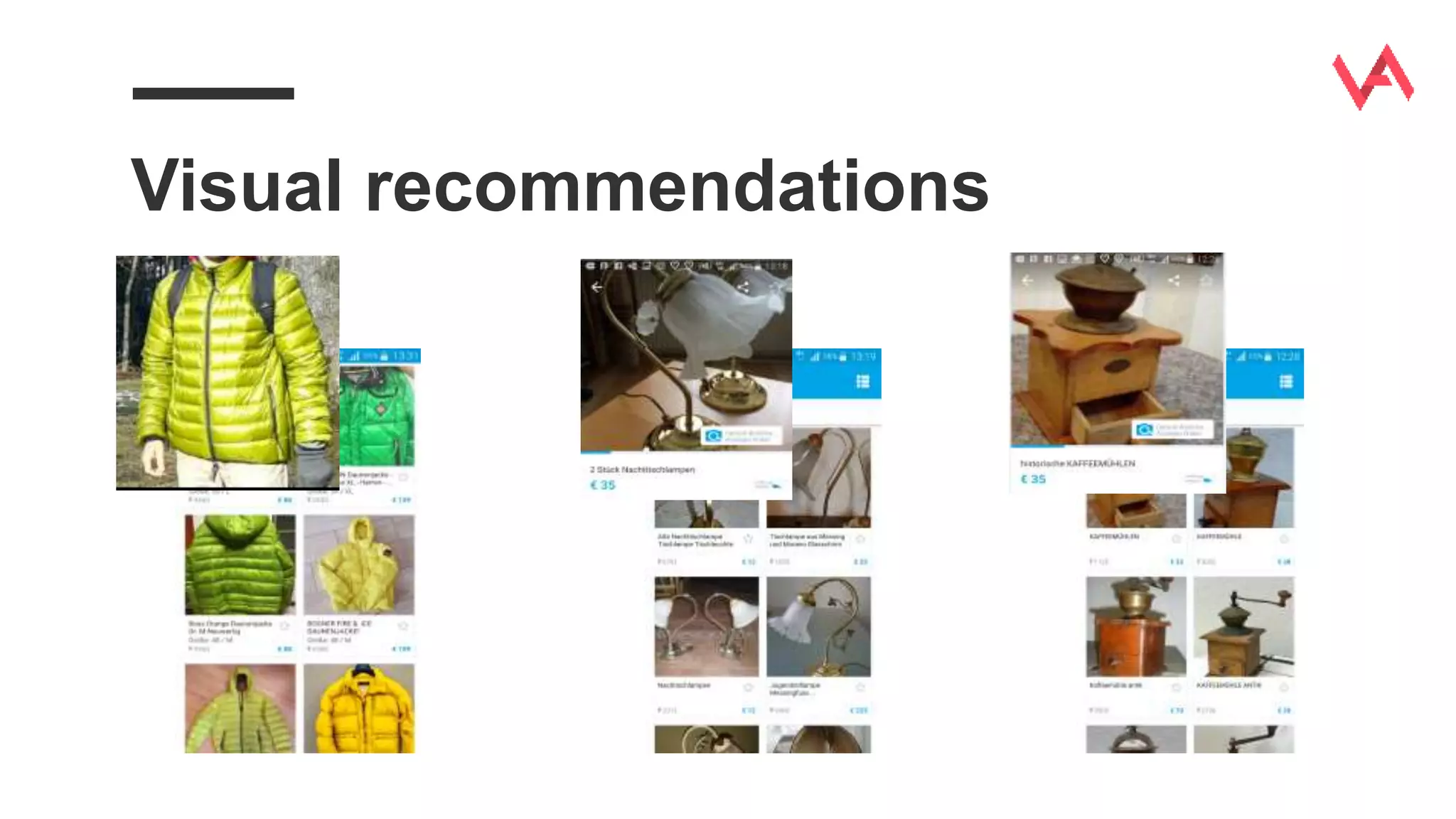 Visual recommendations
 