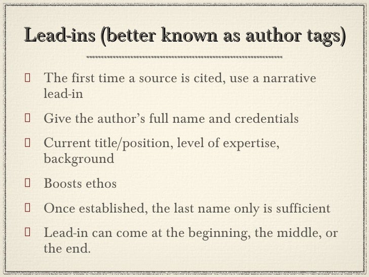 Topic lead ins picture