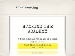 Hacking the Academy screenshot Crowdsourcing 