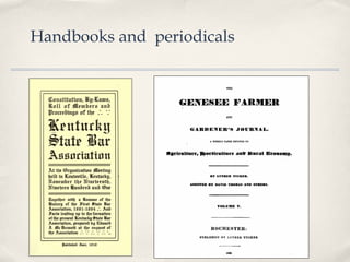 Handbooks and  periodicals 