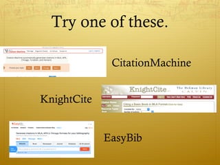 Try one of these.
CitationMachine
EasyBib
KnightCite
 