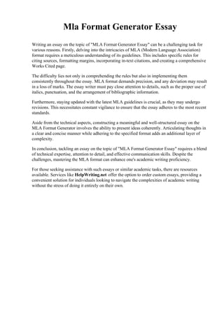 Mla Format Generator Essay.pdf