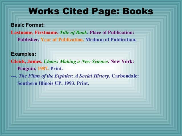 mla format mla bible works cited