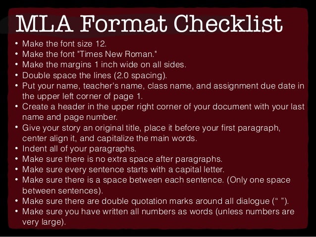 Mla Formatting Slides Mla Formatting Slides