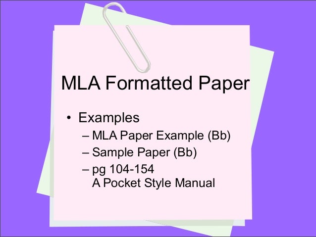 mla formatting sample mla formatted paper
