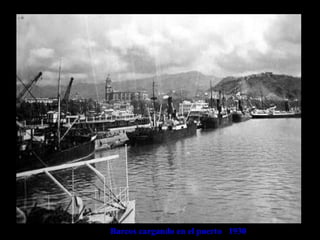 Barcos cargando en el puerto 1930