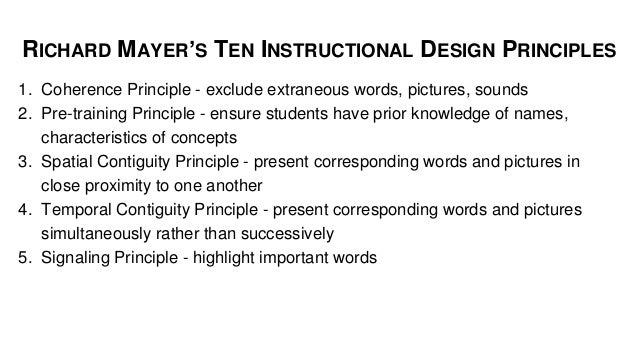 instructional design principles