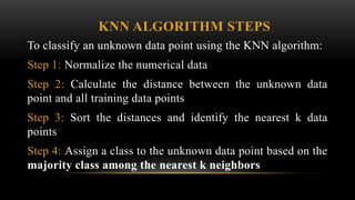 Machine learning algorithm - K-Nearest algorithm | PPTX