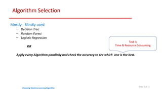 How to choose Machine Learning algorithm. | PPT