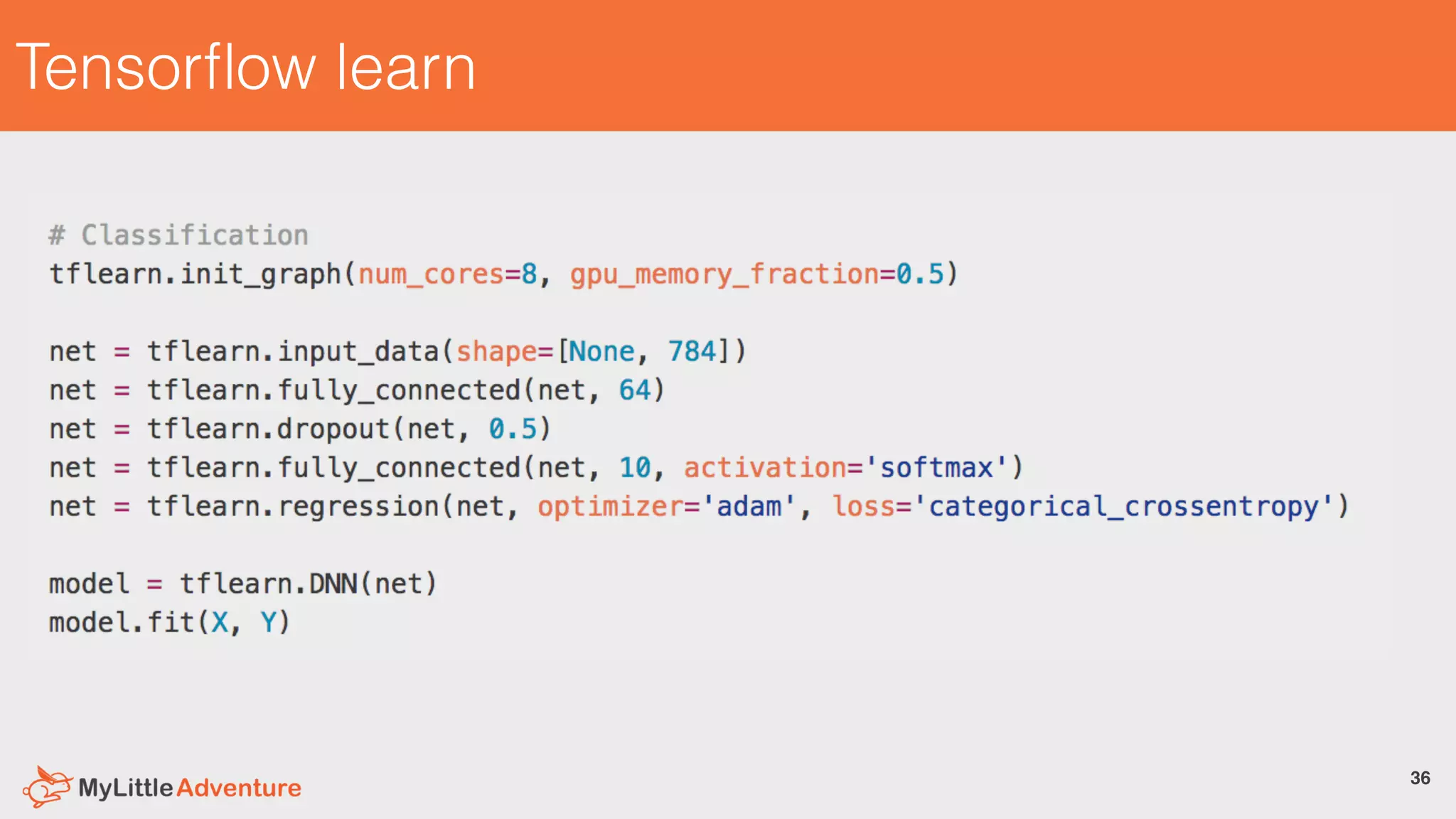 Tensorﬂow learn
36
 