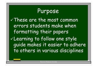 MLA Manuscript Format | PPT