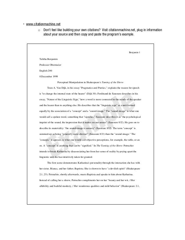 mla format document