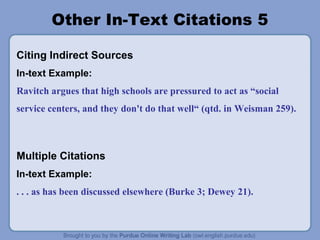 MLA PowerPoint from Purdue University | PPT