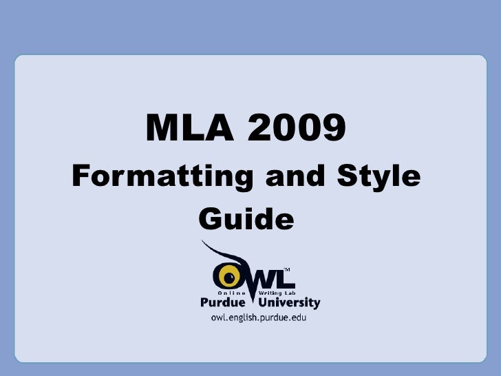 The Owl Mla Formatting Power Point