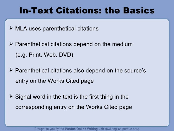 Mla research paper parenthetical citations