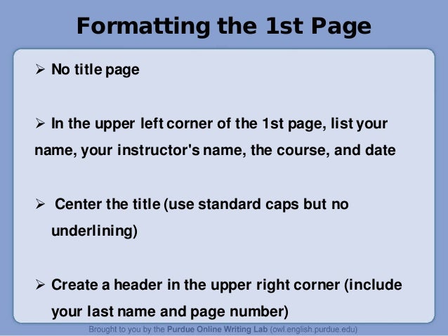 mla powerpoint format