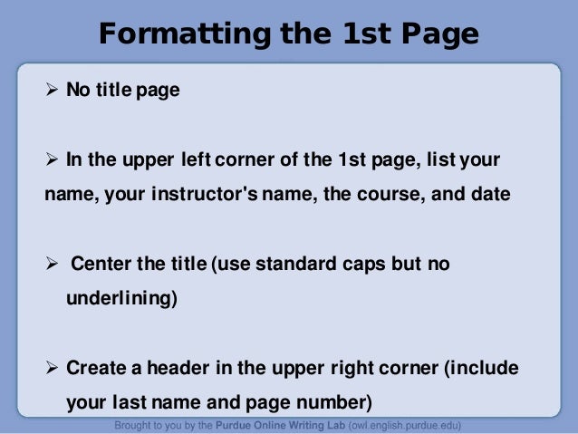 Apa citation formatting