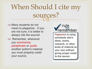 how to properly cite sources in powerpoint