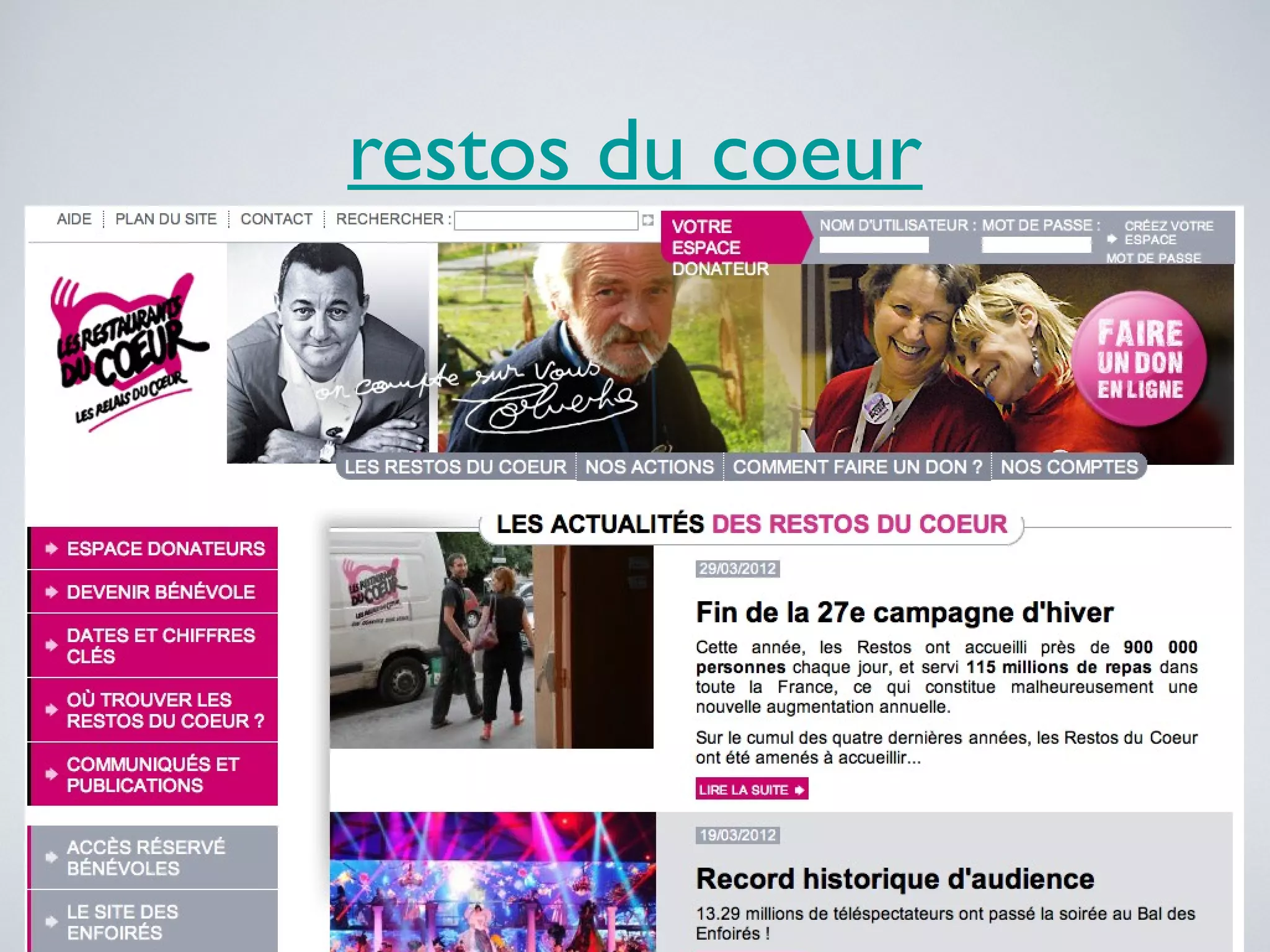 restos du coeur

 