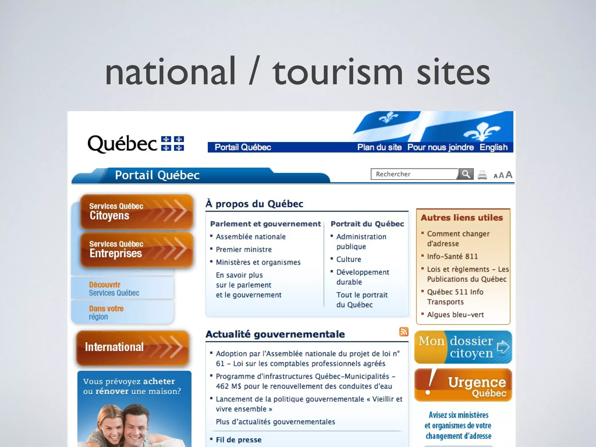 national / tourism sites

 