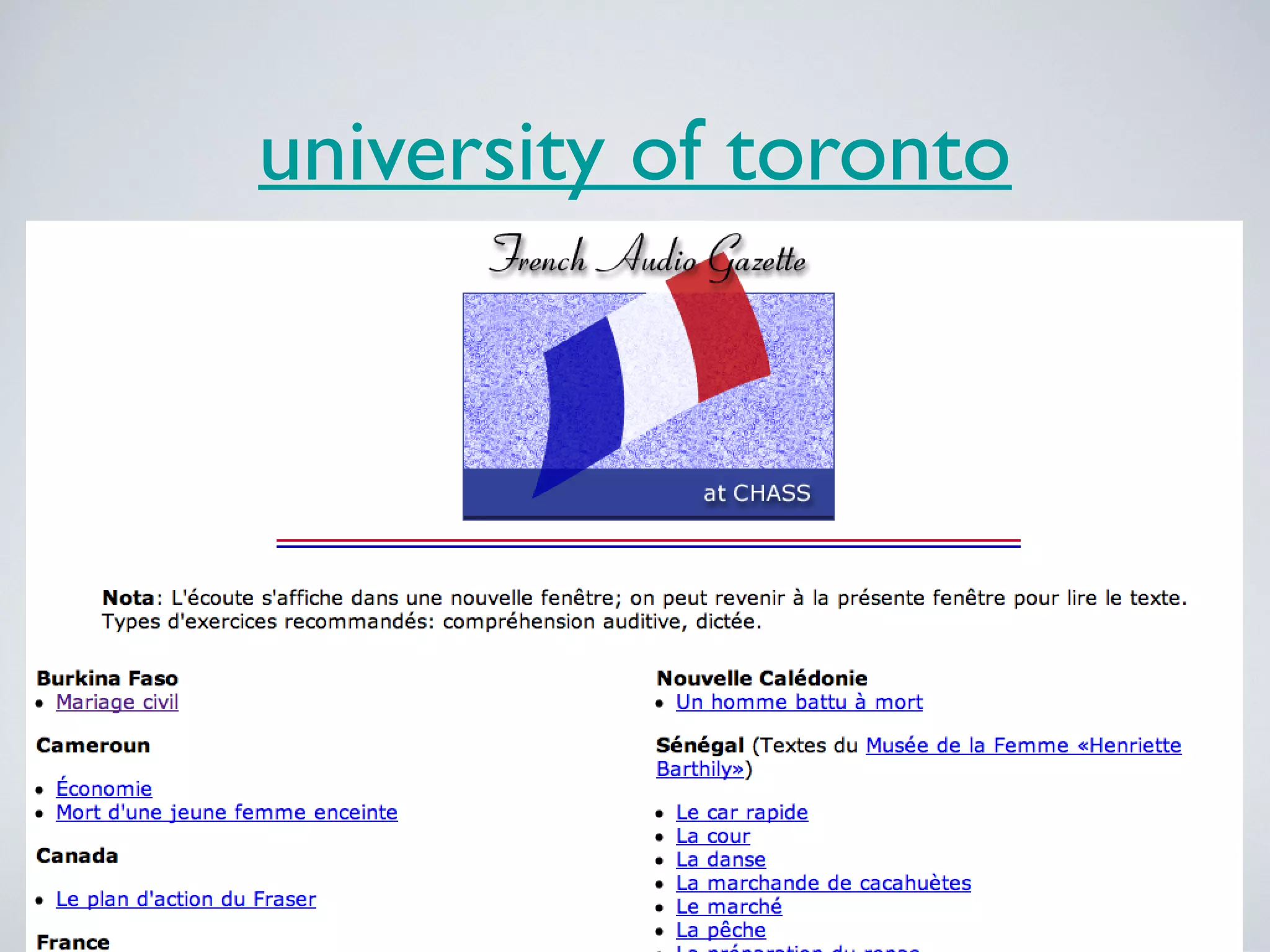 university of toronto

 