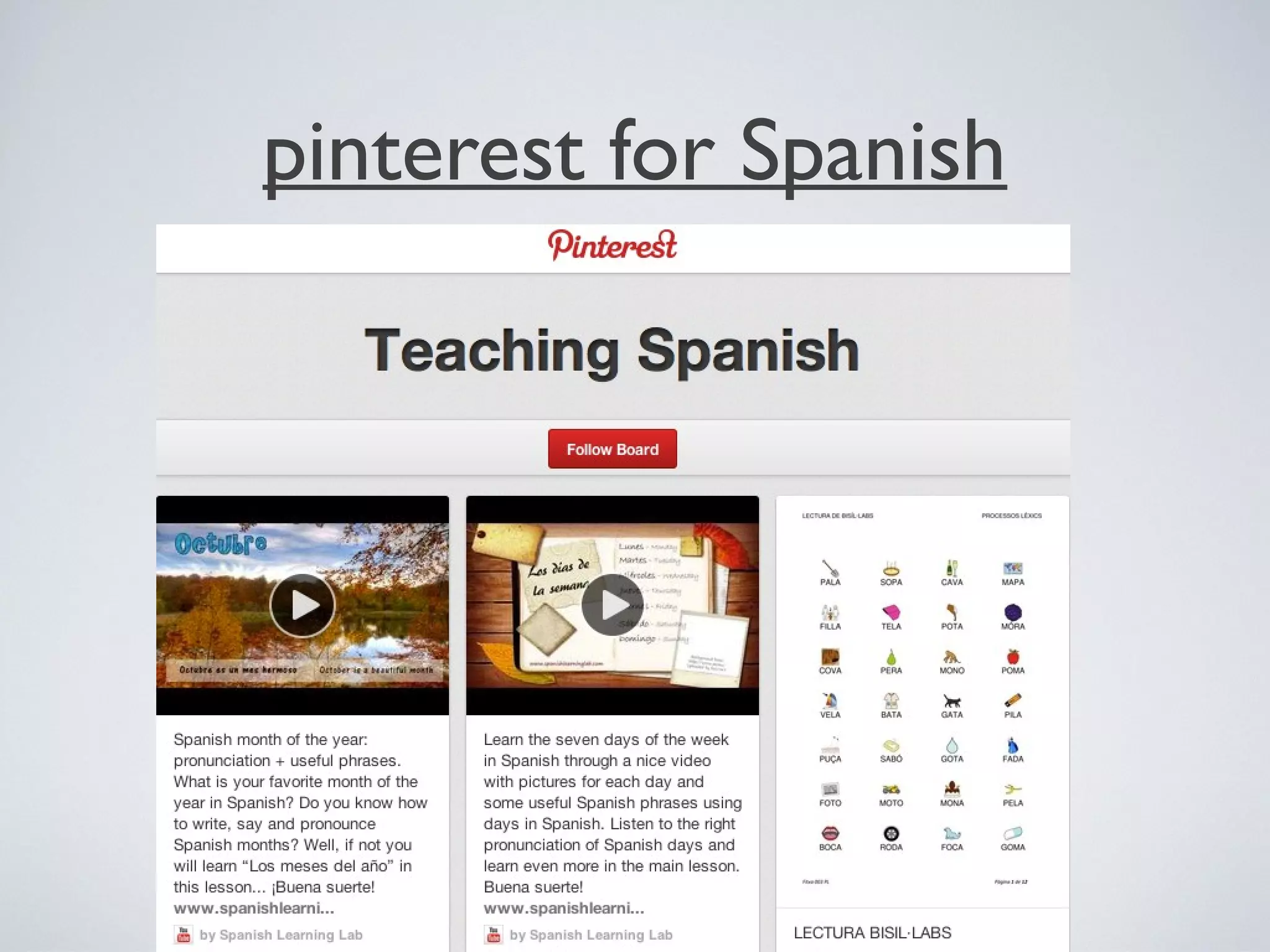 pinterest for Spanish

 