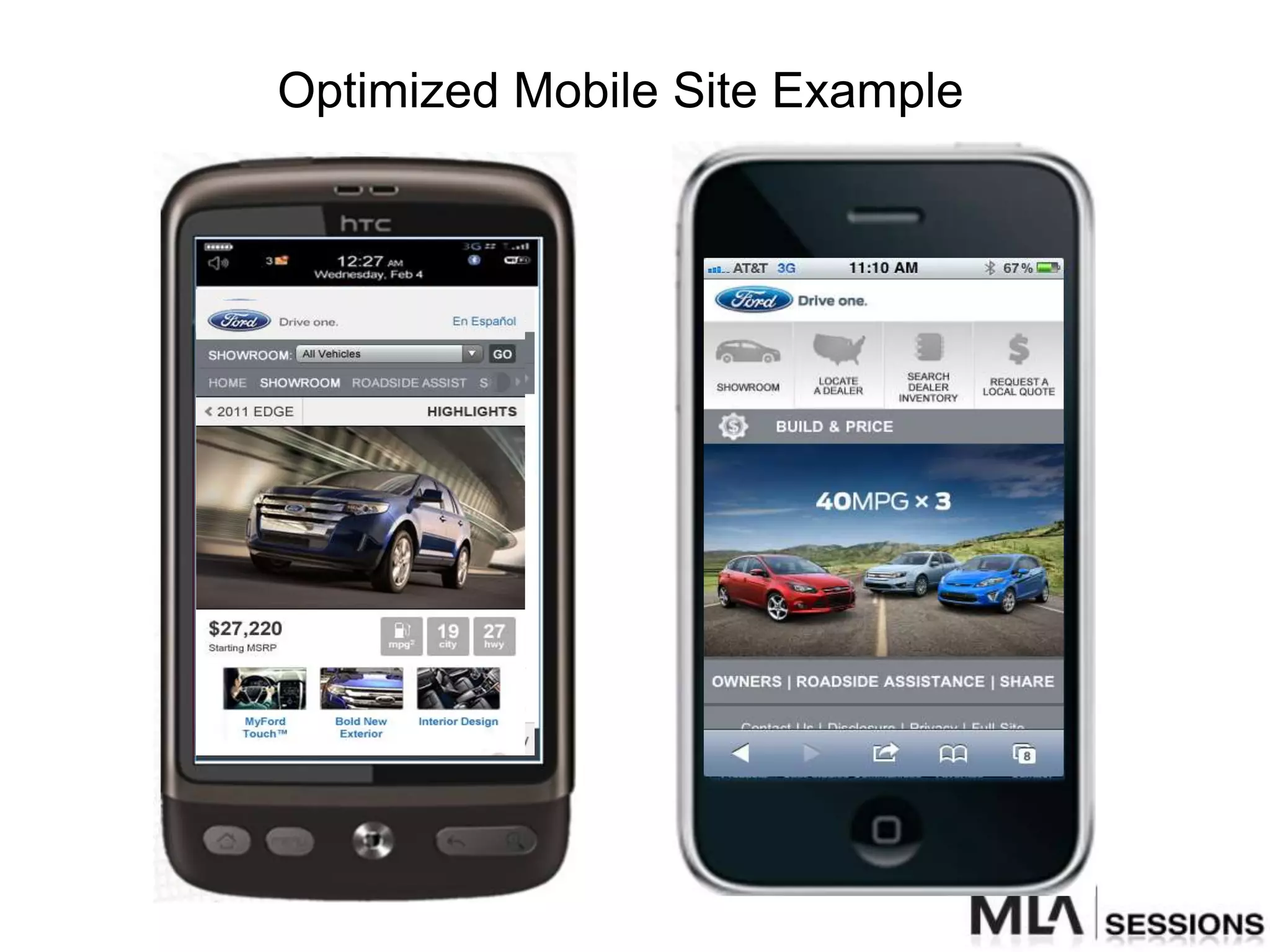 Optimized Mobile Site Example
 