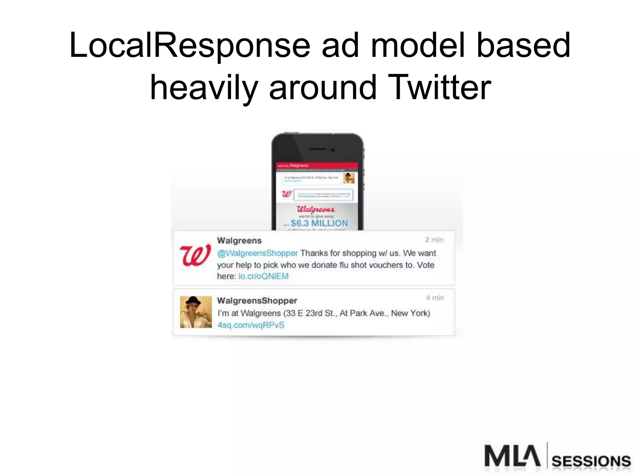 LocalResponse ad model based
     heavily around Twitter
 