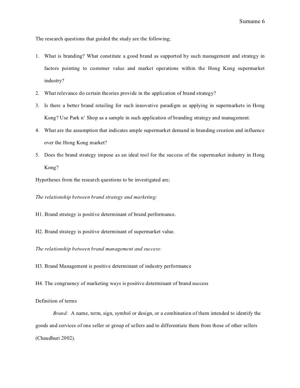 Brand preference dissertation image