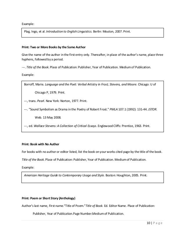 mla style manual