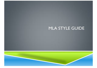 MLA Style Guide