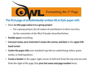 MLA Style Guidelines.pptx