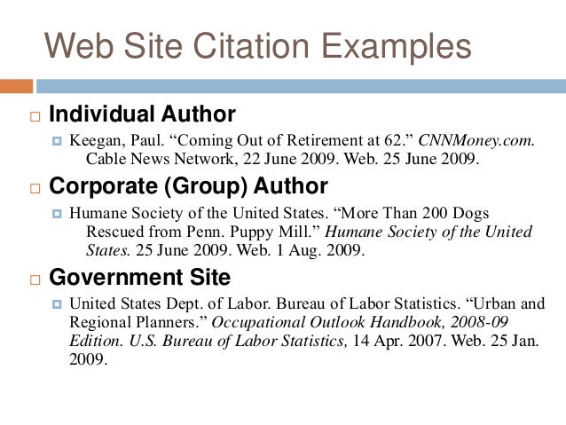 Mla style power point