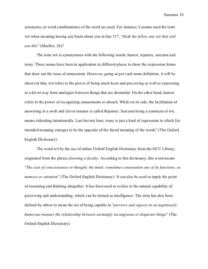 mla format english essay