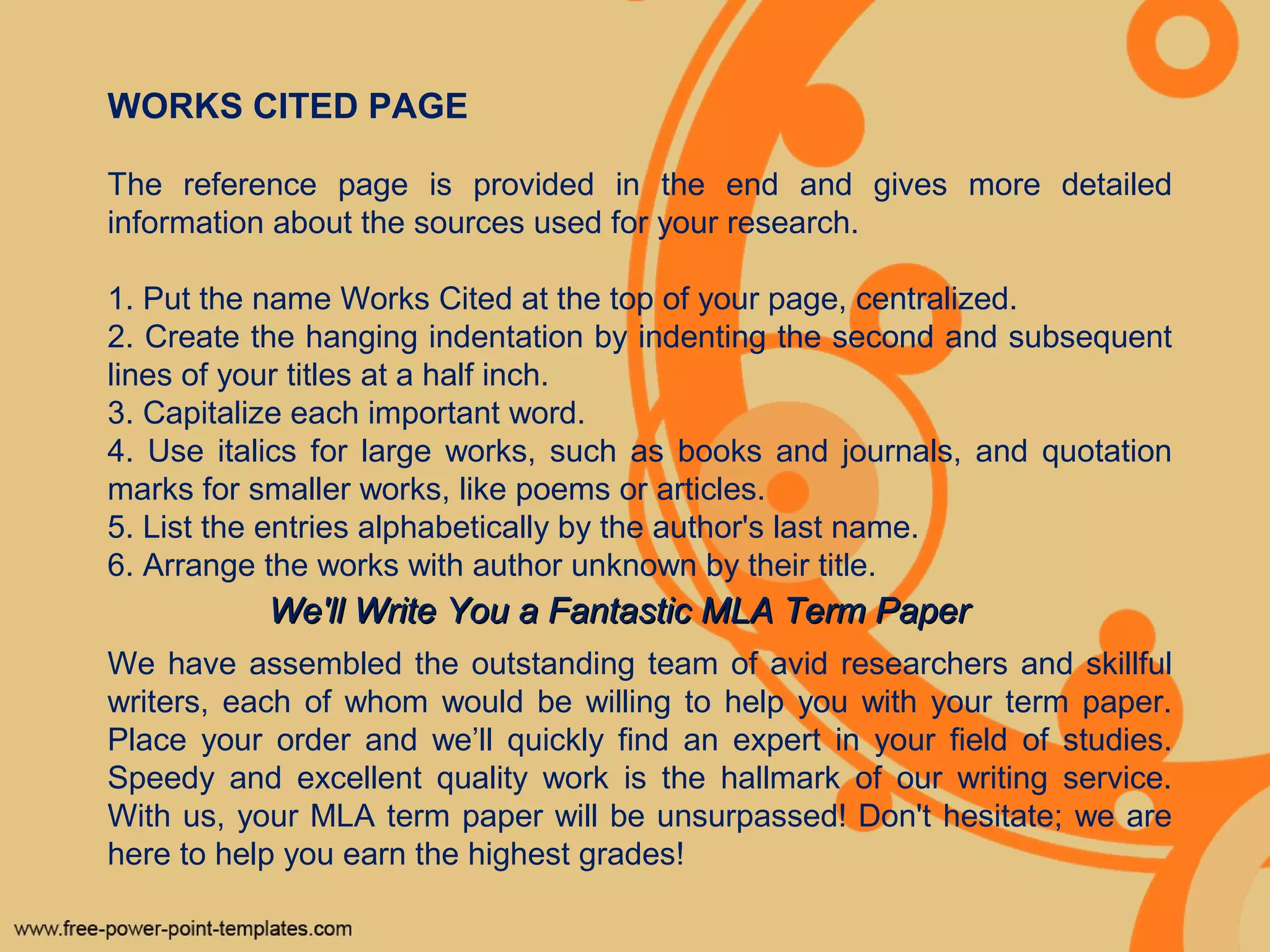 Mla term paper format PPT Mla term paper format PPT