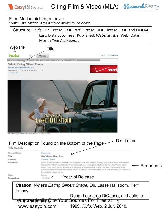 film citation mla 7