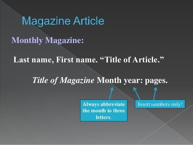 magazine works cited pike productoseb co
