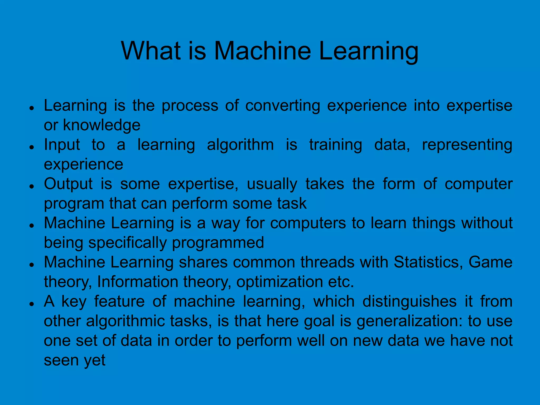 Machine Learning Basics | PPTX