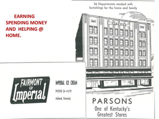 EARNING
SPENDING MONEY
AND HELPING @
HOME.
 