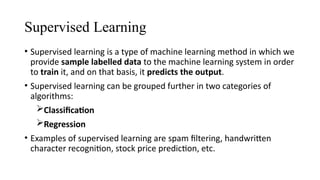PPT on Introduction to Machine Learning (ML) | PPTX